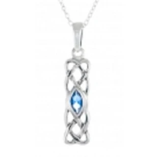 Silver September Celtic Birthstone Pendant
