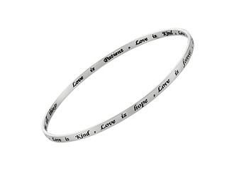 Sterling Silver Love Bangle