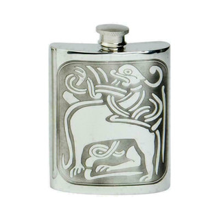 Pewter 6oz Crieff Panel Hipflask