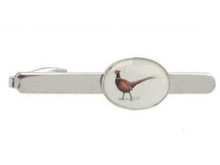 Enamel Pheasant Tie Clip