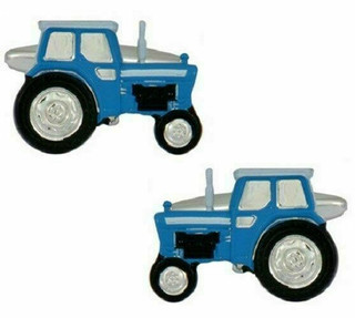 Blue Tractor Cuff Links In Presentation Box