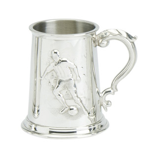 Pewter 1pt Football Tankard