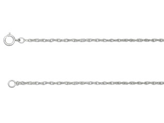 Sterling Silver 1.2mm Prince Of  Wales Rope Chains In 16" to 18" Lengths