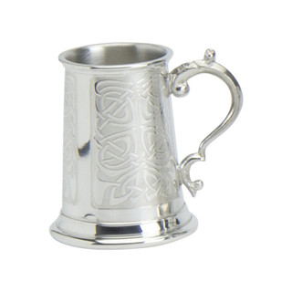 Pewter Childs Christening Celtic Tankard