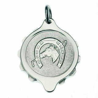 SOS Talisman Stainless Steel Equestrian Pendant RRP £58.00 Now £51.95