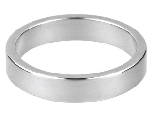 Sterling Silver Heavy 3mm Flat Wedding Ring