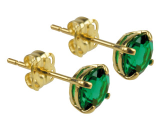 9ct May birthstone stud earrings