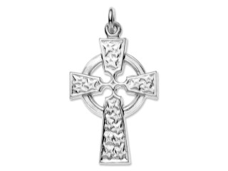 Sterling Silver Celtic Cross on a Curb Chain