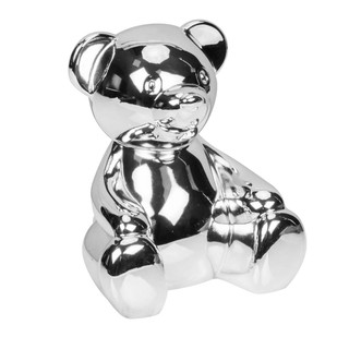 Juliana Silver Plated Money Box - Teddy Bear