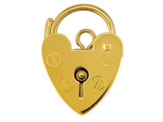 9ct Yellow Gold Plain Hallmarked Padlock