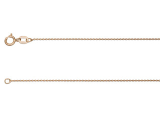 9ct Rose Gold 0.80mm Belcher Chain