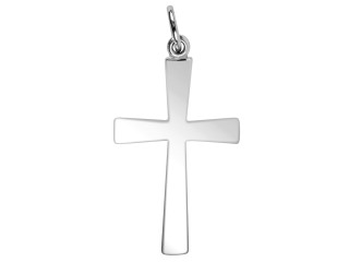 Sterling Silver Latin Cross On a Trace Chain