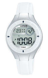 Lorus Digital White Watch R2349PX9 RRP £29.99 Use Code IL9881FJ690 For 20% Discount