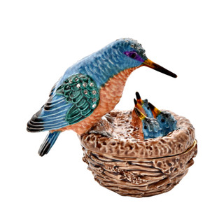 Treasured Trinkets by Juliana - Kingfisher With Nest
