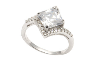 Espree Sterling Silver CZ Solitaire Ring 5481