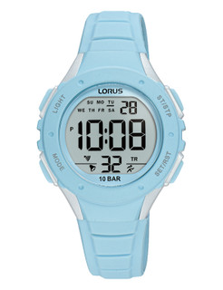 Lorus Digital Pale Blue Watch R2365PX9 RRP £29.99 Use Code IL9881FJ690 For 20% Discount