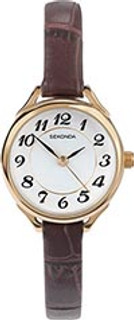 Sekonda Ladies Gold Plated Brown Strap Watch 4701 RRP £34.99 Now £31.95