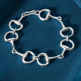 Sterling Silver Heavy Snaffle Bracelet