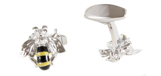 Bee Rhodium Plated Cufflinks 901090