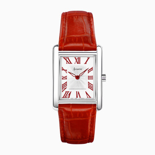 Accurist Ladies Red Stainless Steel Rectangular Strap Watch 71000 RRP £169.00 Now £134.95