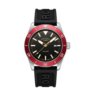 Rotary Gents Red Bezel Sports Watch GS10007/98 RRP £149.00  Use code GKNO270OR8ER for 20% Discount