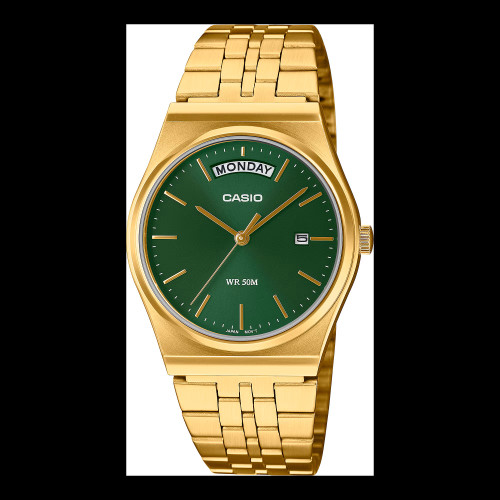 Casio Green Dial Retro Bracelet Watch MTP-B146G-3AVEF RRP £104.89 Now £83.95 Casio Green Dial Retro Bracelet Watch MTP-B146G-3AVEF RRP £104.89 Now £83.95