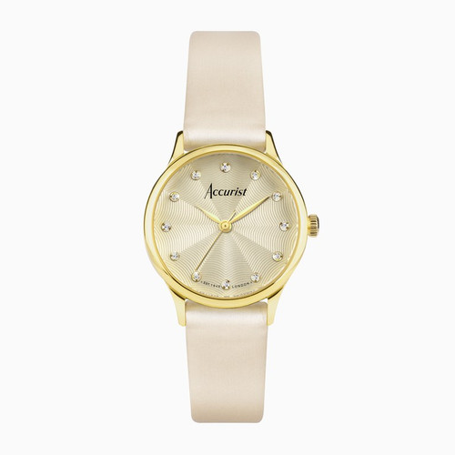 Accurist Ladies Diamond Gold Plated Dress Watch 77005 RRP £169.00 Now £84.50
