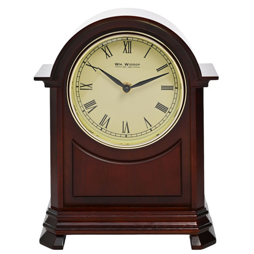 Wm Widdop Dark Walnut Finish Arched Mantel Clock £64.95