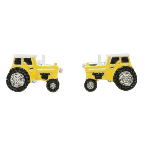Yellow Tractor Cufflinks