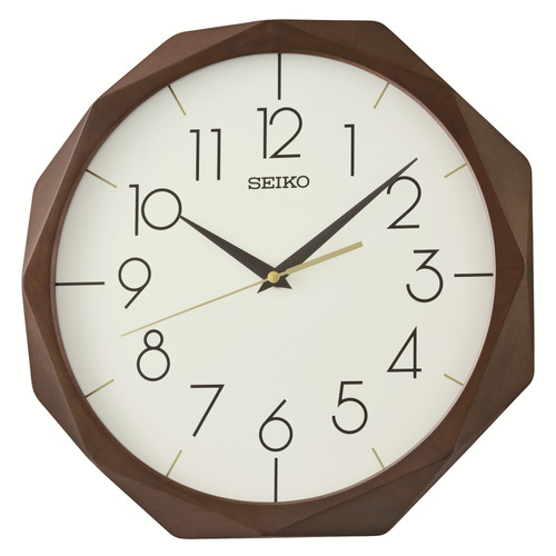 Seiko Retro Dark Brown Octagonal Wall Clock QXA863B RRP £99.99 K95T9K2P0GF4 for 11% Discount