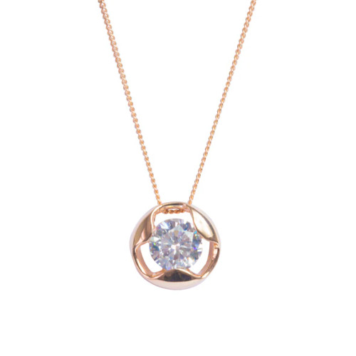Espree Rose Blush Cut Cubic Zircona Pendant
