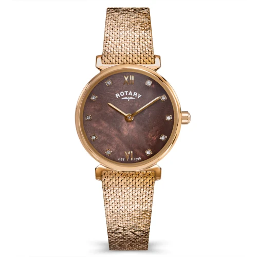 Rotary Ladies Rose Mesh Bracelet Watch RLB10038/16 RRP £169.00 Use code GKNO270OR8ER for 20% Discount