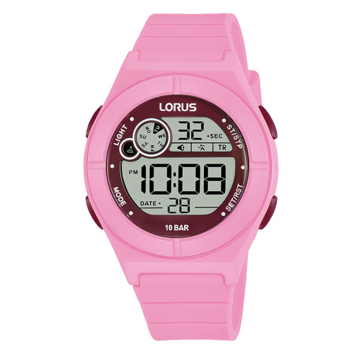 Lorus Kids Digital Pink Watch R2367NX9 RRP £29.99 Use code Y8VS1483B for 20% discount