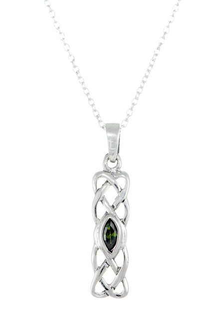 Silver May Celtic Birthstone Pendant