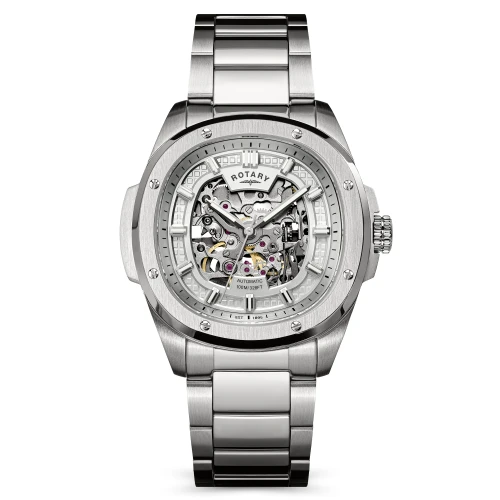 Rotary Apex 100 Skeleton Automatic Stainless Steel Bracelet Watch RGB-10079/06 Now £249.00