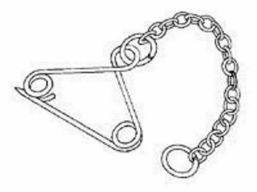 Silver Brooch Safety Chain