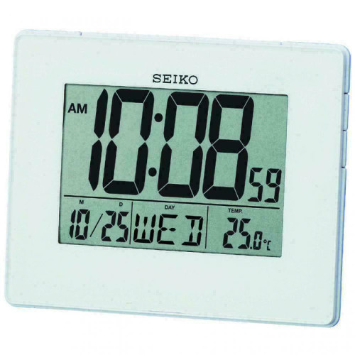 LCD desk clock from SEIKO QHL057W RRP £49.00 Use Code K95T9K2P0GF4 for 11% Discount