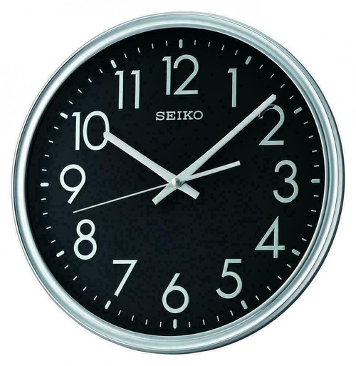 Seiko Black & Silver Coloured Wall Clock QXA744S RRP £55.00 Our Price £49.50