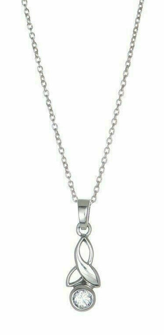 Silver Birthstone Pendant - April