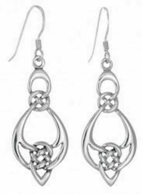 Sterling Silver Celtic Drop Earring