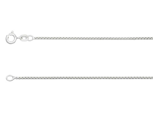 Sterling Silver 1.3mm Box Chain In 16", 18" & 20"