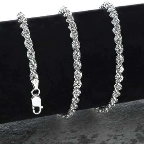 Sterling Silver 3mm Prince Of  Wales Rope Chains