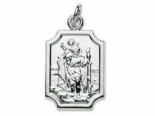 Sterling Silver St. Christopher On Strong Trace Chain