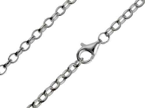 Sterling Silver 4.2 x 3mm Oval Belcher Chain