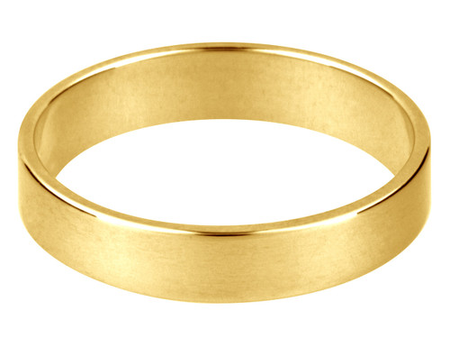 18ct Yellow Gold Medium Weight Flat Wedding Ring