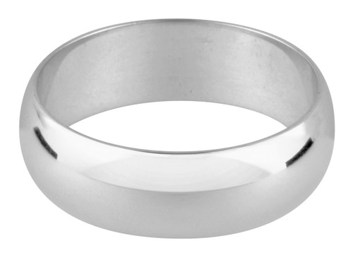 Sterling Silver Hallmarked Heavy 3mm D Shape Wedding Ring