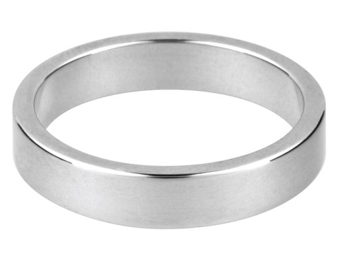 Sterling Silver Hallmarked Heavy 5mm Flat Wedding Ring