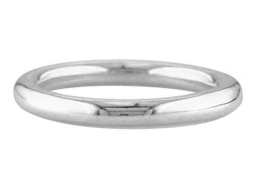 Sterling Silver Ladies Hallmarked 2mm Halo Wedding Ring