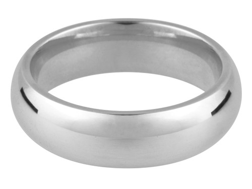 Sterling Silver Hallmarked Heavy 6mm Court Shape Wedding Ring