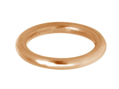 9ct Rose Gold 3mm Halo Shape Wedding Ring